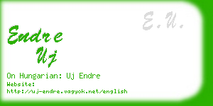 endre uj business card